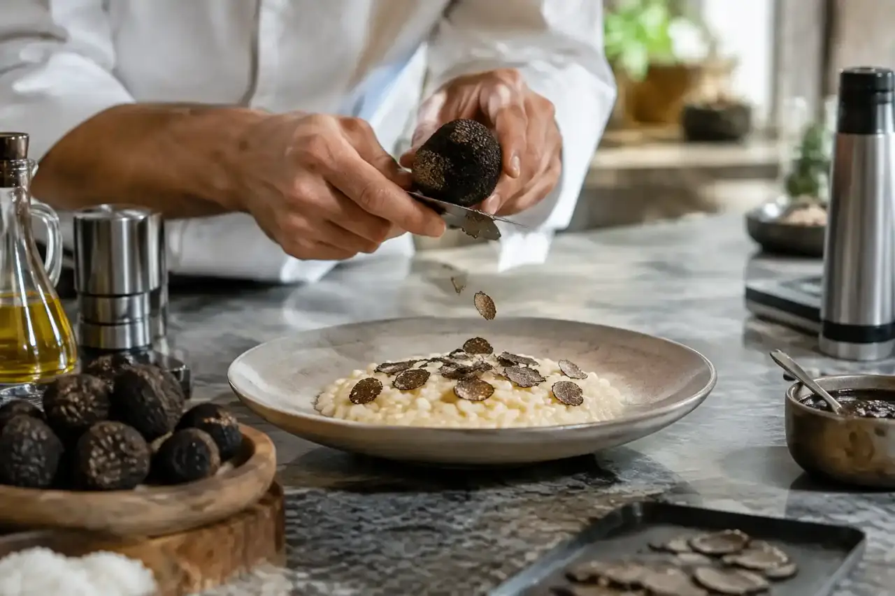 Cuisinez la truffe avec une chaleur douce et 8 à 12 g par personne