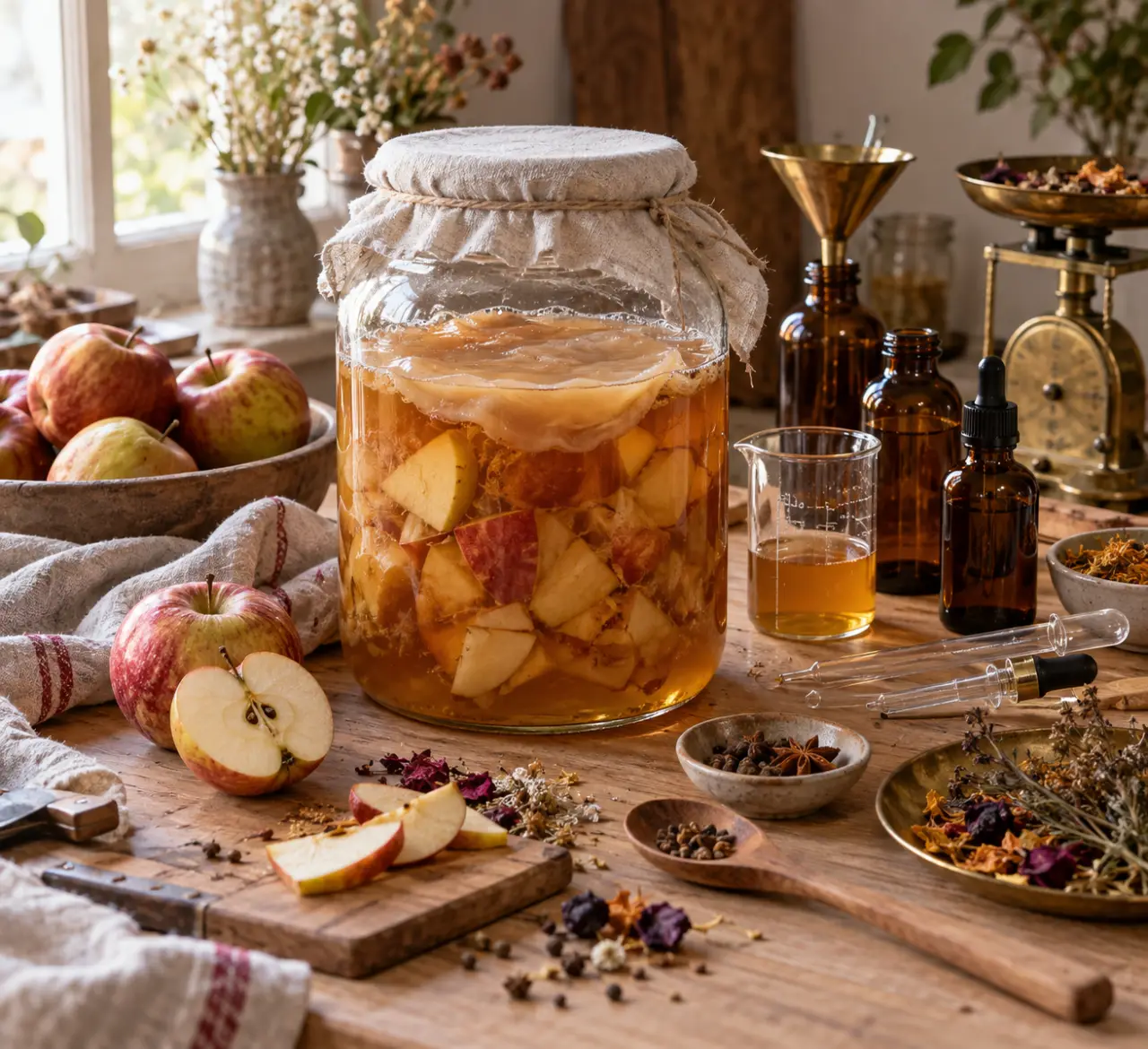 Vinaigre de cidre maison : la méthode pas à pas pour un condiment vivant et naturel